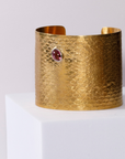 REPTILIA MAXIMA CUFF · VERMEIL AND NATURAL GEMSTONES
