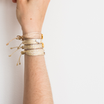 LES AMOURS Sfifa bracelet: Gold thread with vermeil hearts.