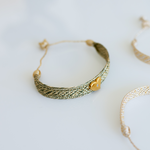 LES AMOURS Sfifa bracelet: Gold thread with vermeil hearts.