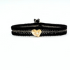 LES AMOURS Color bracelet: Golden vermeil hearts