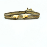 LES AMOURS Color bracelet: Golden vermeil hearts