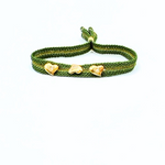 LES AMOURS Color bracelet: Golden vermeil hearts