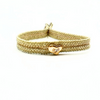 LES AMOURS Color bracelet: Golden vermeil hearts