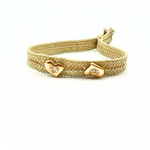 LES AMOURS Color bracelet: Golden vermeil hearts