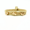 LES AMOURS Color bracelet: Golden vermeil hearts