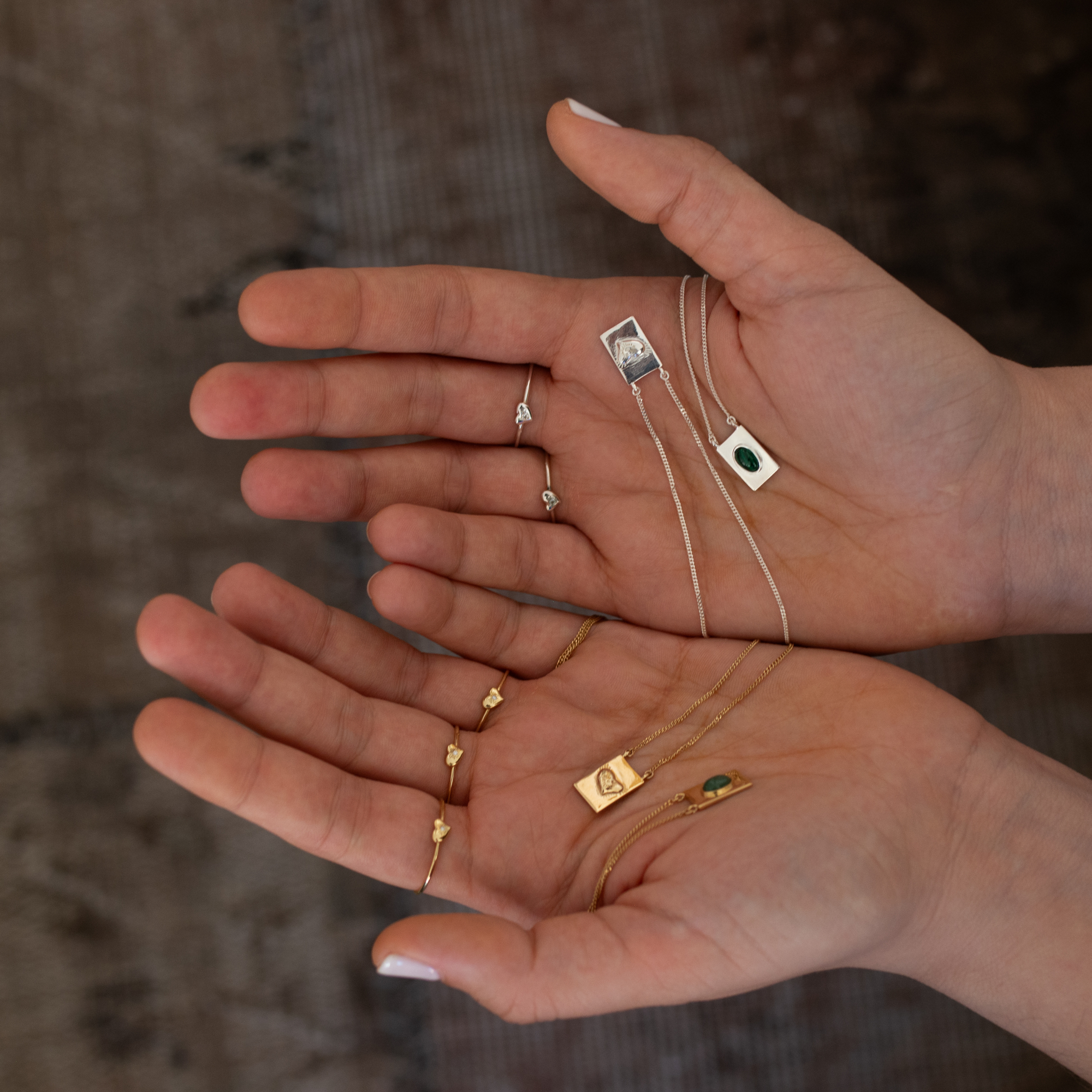 GRACE SCAPULAR · GOLD AND DIAMOND