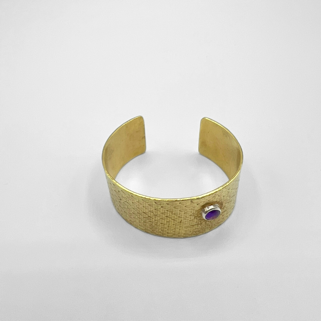REPTILIA MEDIUM CUFF · VERMEIL AND NATURAL GEMSTONES