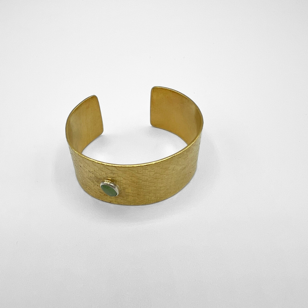 REPTILIA MEDIUM CUFF · VERMEIL AND NATURAL GEMSTONES