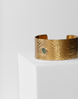 REPTILIA MEDIUM CUFF · VERMEIL AND NATURAL GEMSTONES