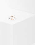 Self love ring in gold with diamonds, Carlota Guardia Jewelry, side view.