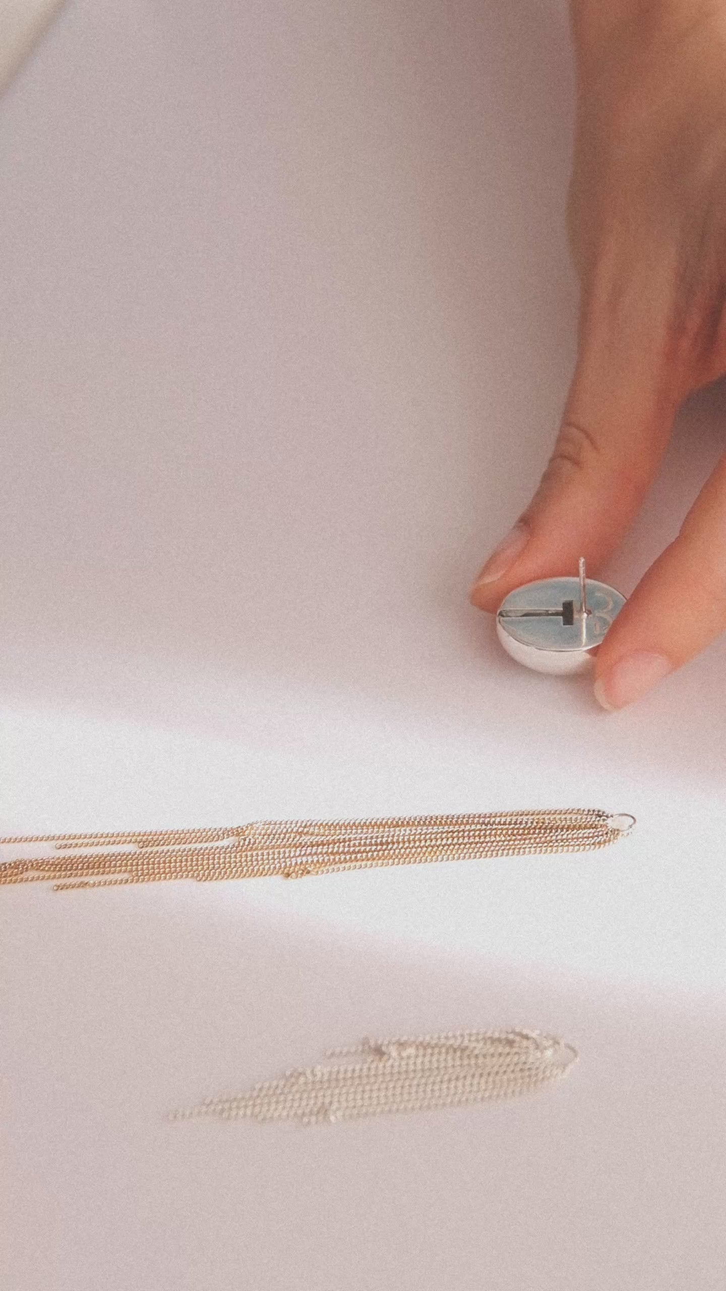 Nocturne modular sterling silver and vermeil earring showcasing its versatile contemporary design by Carlota Guardia