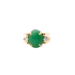 KINETIC Ring Blue and Green series:  Gold and diamonds.