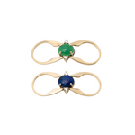 KINETIC Ring Blue and Green series:  Gold and diamonds.