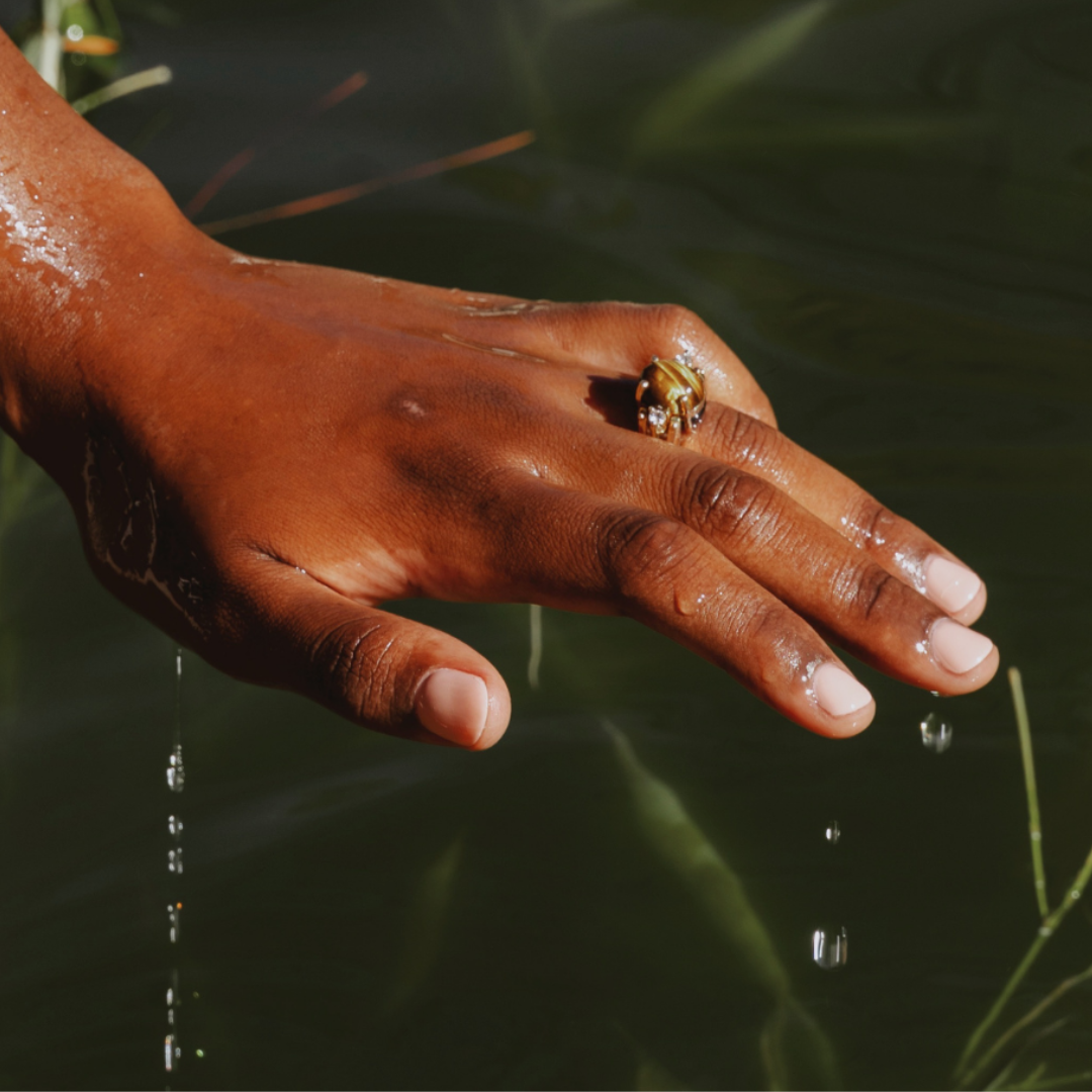 KINETIC BLACK &amp; BROWN SERIES · GOLD RING WITH NATURAL GEMSTONES AND DIAMONDS