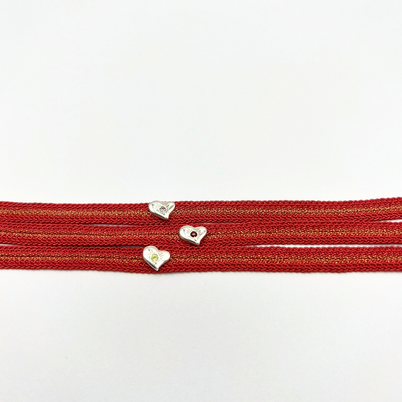 LES AMOURS Color bracelet ♥ : Recycled sterling silver and natural gemstone