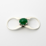 KINETIC Ring Black-Green series:  Sterling silver