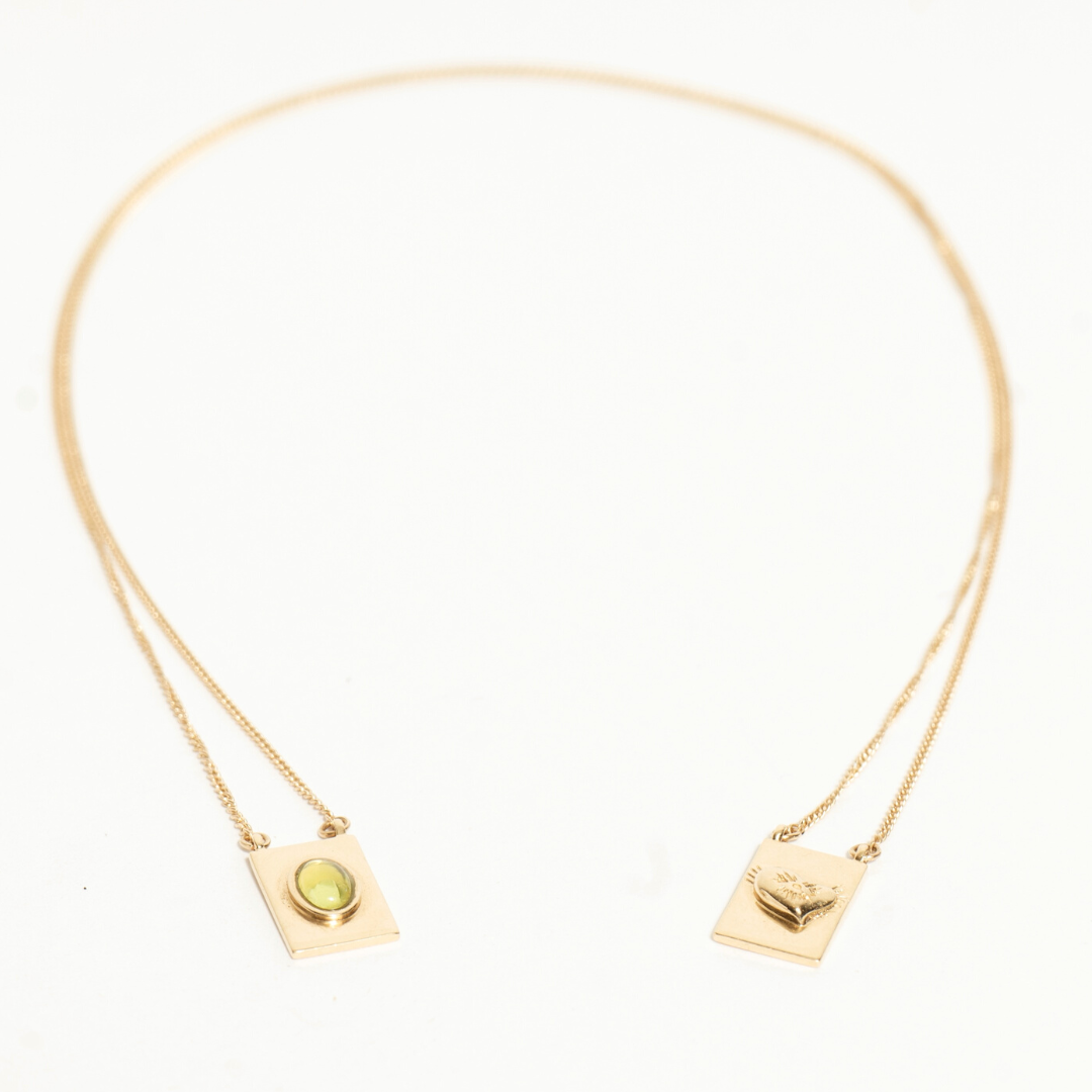 GRACE SCAPULAR · GOLD AND DIAMOND