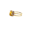 KINETIC Ring Yellow and Purple series:  Gold and diamonds.