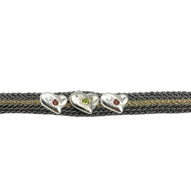 LES AMOURS Color bracelet ♥♥♥: Recycled sterling silver and natural gemstone