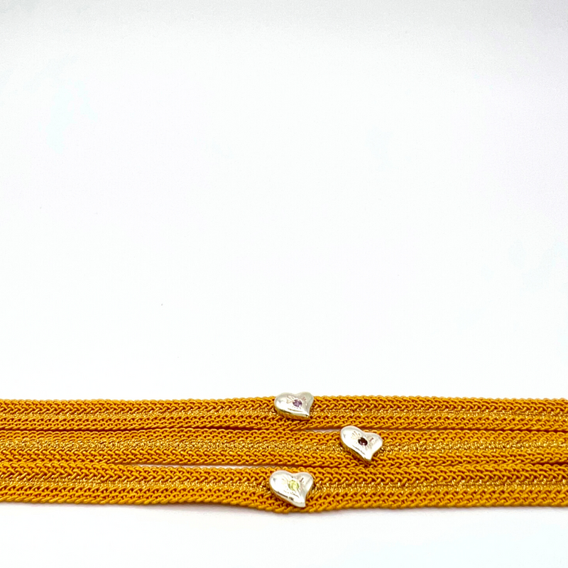 LES AMOURS Color bracelet ♥ : Recycled sterling silver and natural gemstone