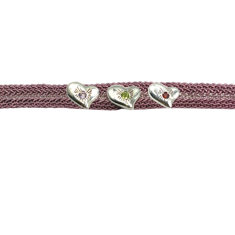 LES AMOURS Color bracelet ♥♥♥: Recycled sterling silver and natural gemstone