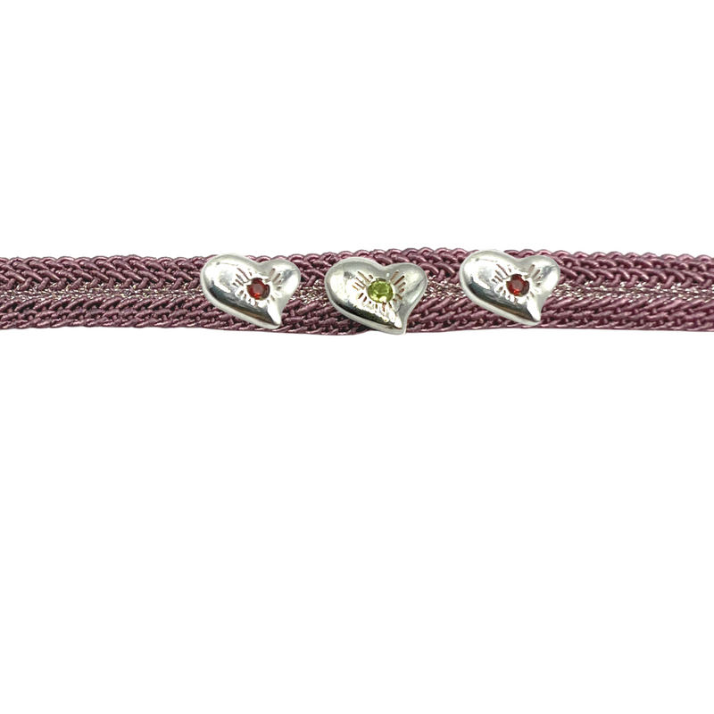 LES AMOURS Color bracelet ♥♥♥: Recycled sterling silver and natural gemstone