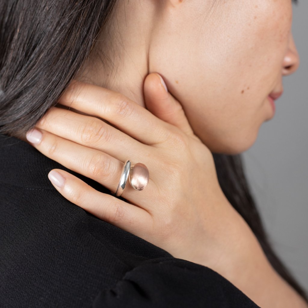 SNAKE RING · SILVER AND GOLD